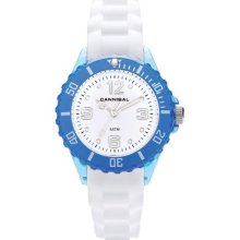 Cannibal Kid's Quartz Watch With White Dial Analogue Display And White Silicone Strap Ck223-05