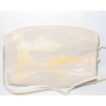 Carlos Falchi Tan/ Yellow Shoulder Bag Hip Bag Purse