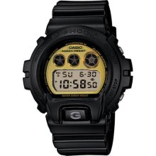 Casio Dw6900pl-1 Men's G-shock Golden Dial Black Resin Polarized Digital Watch