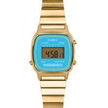 Casio Ladies Retro Style Gold Tone Digital Watch La670 La670wga La-670wga-2d