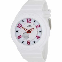 Casio Women's Baby-G BGA133-7B White Resin Quartz Watch with White Dial