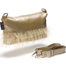 CHAMPAGNE CLUTCH for going out With a detachable strap and TULE, Vegan Woman shoulder bag - Tutu