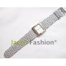 CHARMING Womens Glitter Fashion Watch Zip Wave NEW CM0311 Gray