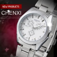 Chenxi Brand 3 Decoration Dial Stainless Bracelet Ladies Women Watch Quartz Mini