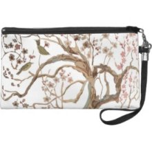 Cherry Blossom Tree Wristlet Clutch