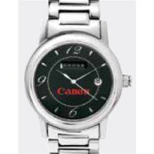 Chicago Men`s Polished Stainless Steel Case And Bracelet With Black Dial