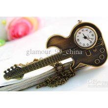 Christmas Gifts Vintage Table Guitar Quartz Pocket Watch Fashion Gua