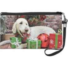 Christmas - LabraDoodle - Davis Wristlet Purses