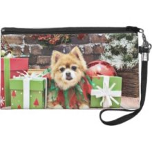 Christmas - Pomeranian - Sophie Wristlet