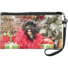 Christmas - Shih Tzu - Ruffles Wristlet