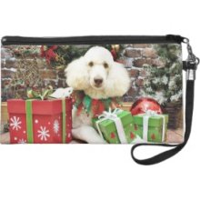 Christmas - Standard Poodle - Lucy Wristlet Clutch