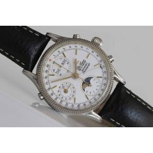 Chronograph With Moon Phase De Cave Fine Automatic Wind Valjoux 7751