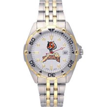 Cincinnati Bengals Men's All-star Watch With Stainless Steel Band