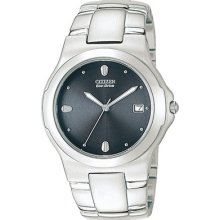 Citizen Eco-drive Black Dial Silver-tone Men's Dress Watch Bm0330-57h