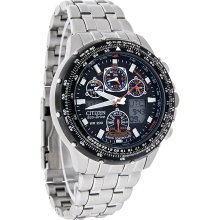 Citizen Skyhawk A-T Mens Eco-Drive Chronograph Stainless Steel Watch JY0000-53E