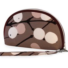 Clam Shell Clutch - Marimekko Lumimarja Brown / Tan