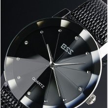 Classic Fashion Designs Mens Analog Dress Style Black Leather Wrist Watch