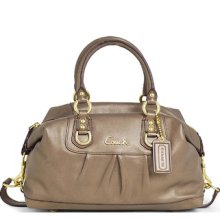 Coach 15445 Ashley Metallic Leather Satchel Handbag