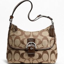 Coach 19581 Khaki Mahogany Soho Signature Flap Duffle Bag