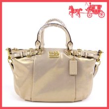 Coach 19699 Madison Gold Leather Sophia Satchel - Ship Worldwide