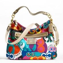 Coach 21362 Multicolor Daisy Poppy C Print Hobo Bag