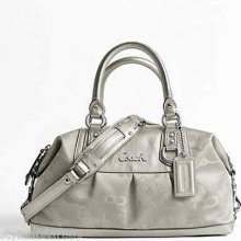 Coach Ashley Signature Garden Satchel Handbag Shoulder Bag 18424