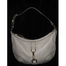 Coach Hamptons Leather Hobo Handbag - Winter White - 11544