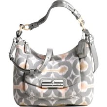 Coach Kristin Ikat Op Art Signature Convertible Shoulder Hobo Han ...