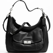 Coach Large Black Leather Kristen F22309