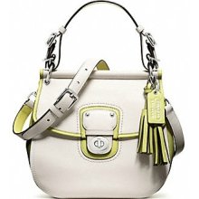 Coach Legacy Archival Two Tone Willis Satchel Crossbody 22409 Parchment Nwt Leather White