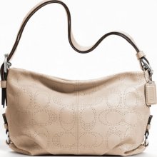 Coach Perforated Leather Duffle F19257 Msrp $328