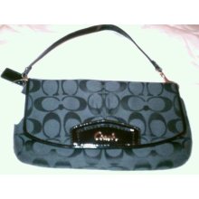 Coach Signature Large Flap Wristlet/ Wallet Black