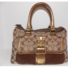 Coach Signature Special Edition Fall 2004 Bronze Handbag Satchel 1494