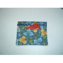 Coin Purse in Blue Floral Print