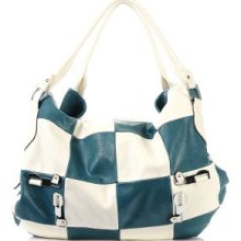 Color Block Shoulder Bag Teal