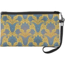 colorful ornate damask Wristlet Purse