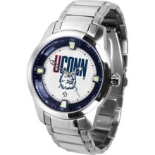 Connecticut Huskies UCONN NCAA Mens Titan Steel Watch ...