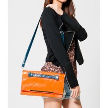 Contrast-Trim Clutch Orange - One size