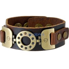 Cool Leather Archaize Metal Band Bracelet