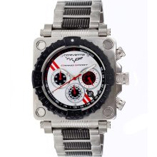 Corvette Grand Sport Chronograph Watch, Stainless Steel, White...