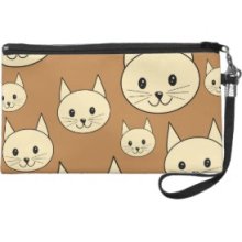 Cream Color Cats. Wristlet Purse