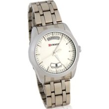 CURREN Men Stylish Analog Automatic Mechanical Watch (White)