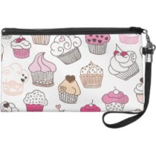 Cute retro owl bird pattern wristlet