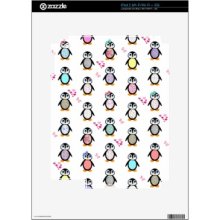 Cute Whimsical Penguins Floral Geometric Pattern Skin For The Ipad 2