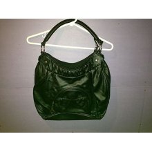 Daisy Fuentes Black Handbag Purse Faux Leather