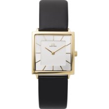 Danish Design Women's Quartz Watch With White Dial Analogue Display And Black Leather Strap Dz120066