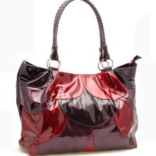 Dasein Faux Leather Patched Shoulder Bag