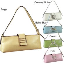 Dasein Petite Shoulder Bag with Buckle (Beige)