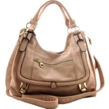 Designer Inspired 2way Premium Fx-leather Oversized Purse Bag Black Pink Tan