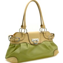 Designer inspired buckle front shoulder bag